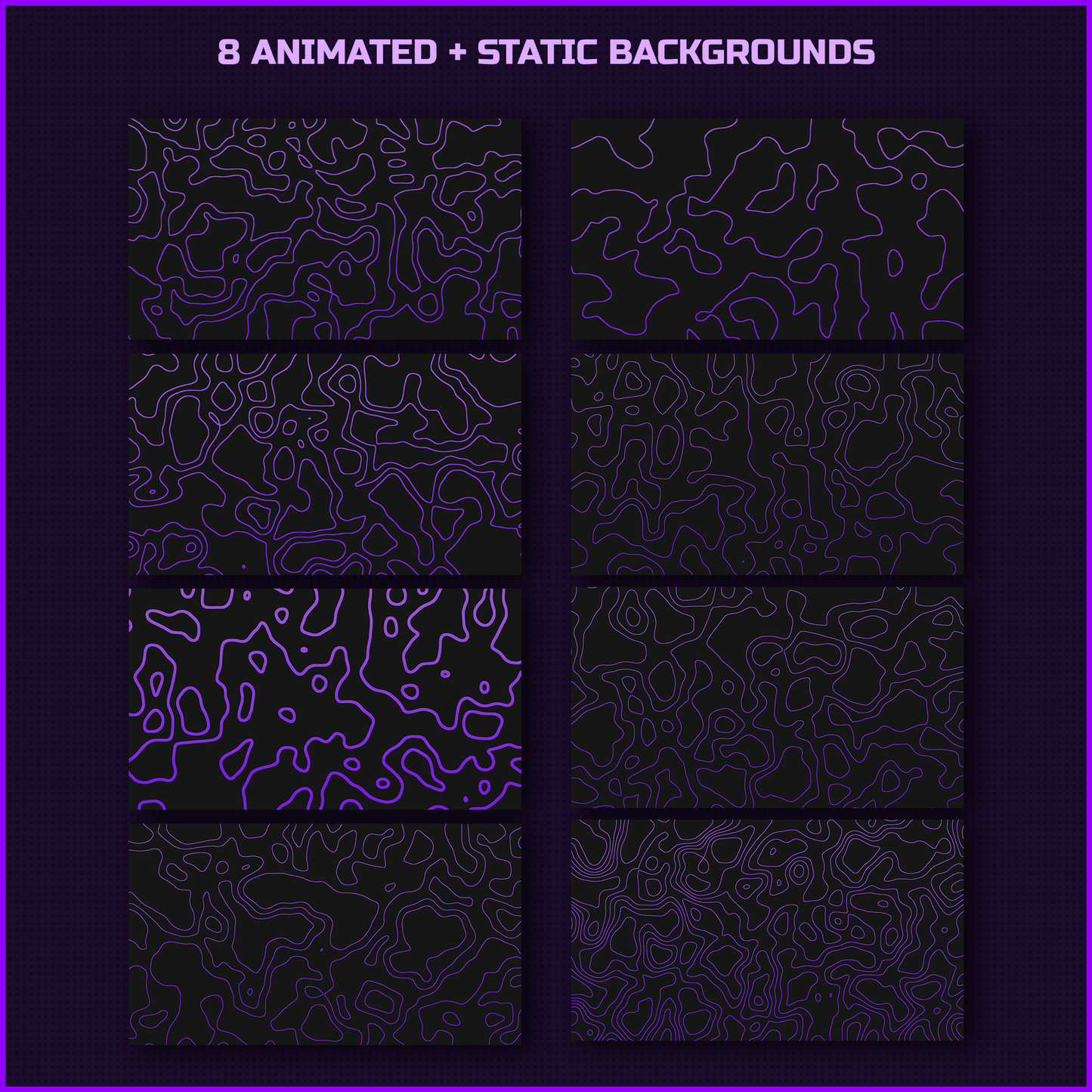 Purple stream overlays. Purple stream backgrounds.