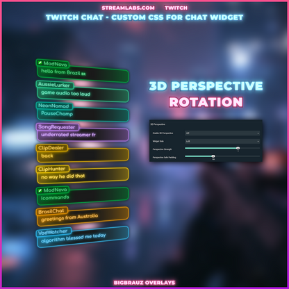 Neon simple stream chat widget