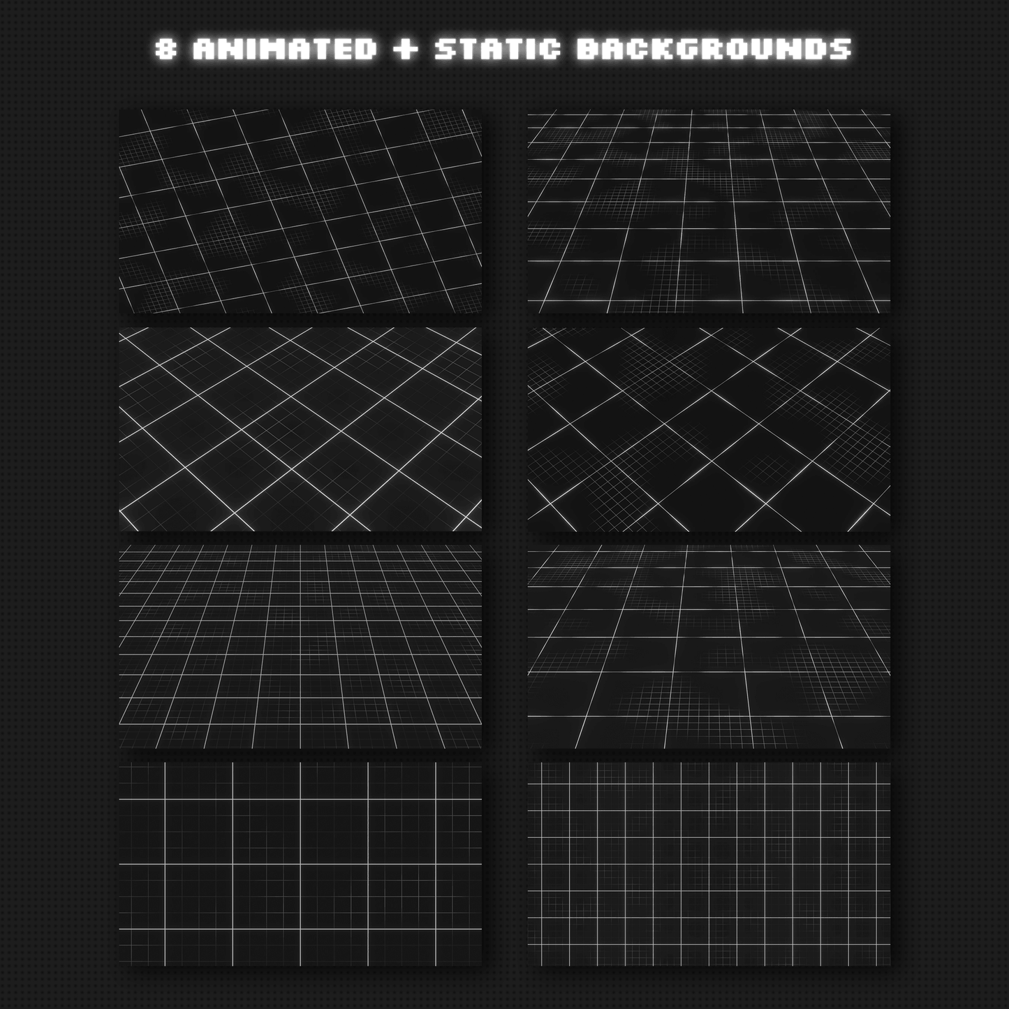 Dark retro neon stream backgrounds