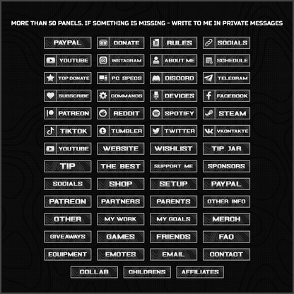 BLACK AND WHITE STREAM PANELS