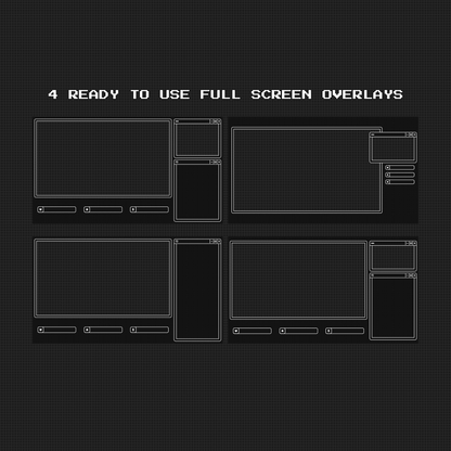 BLACK AND WHITE RETRO STREAM OVERLAYS, JUST CHATTING, INTERMISSION