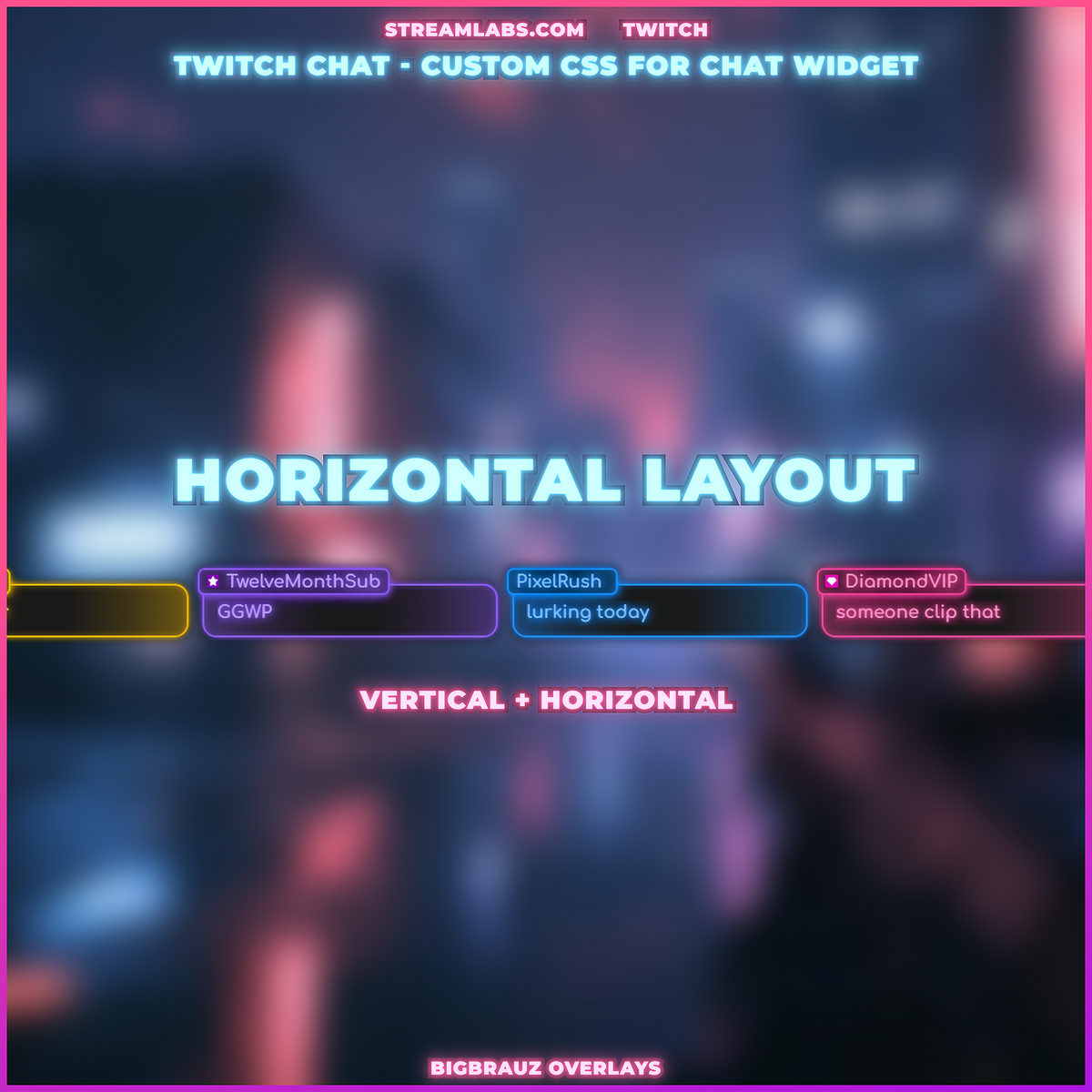 Neon simple stream chat widget