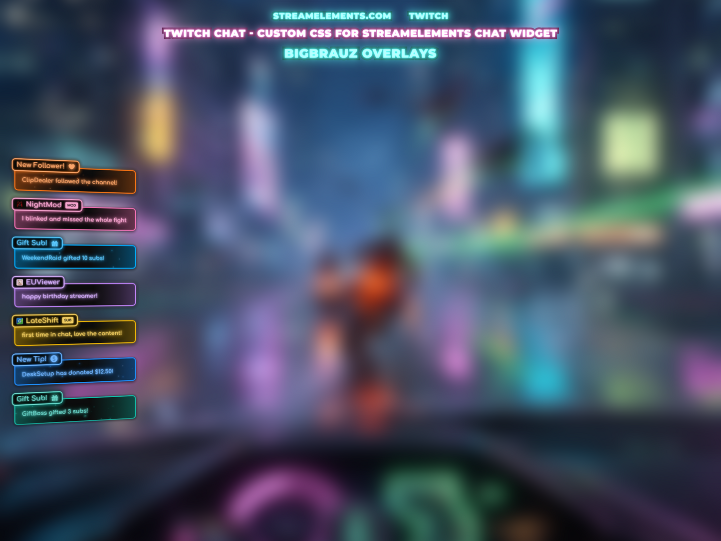 Simple RGB Neon Stream Chat