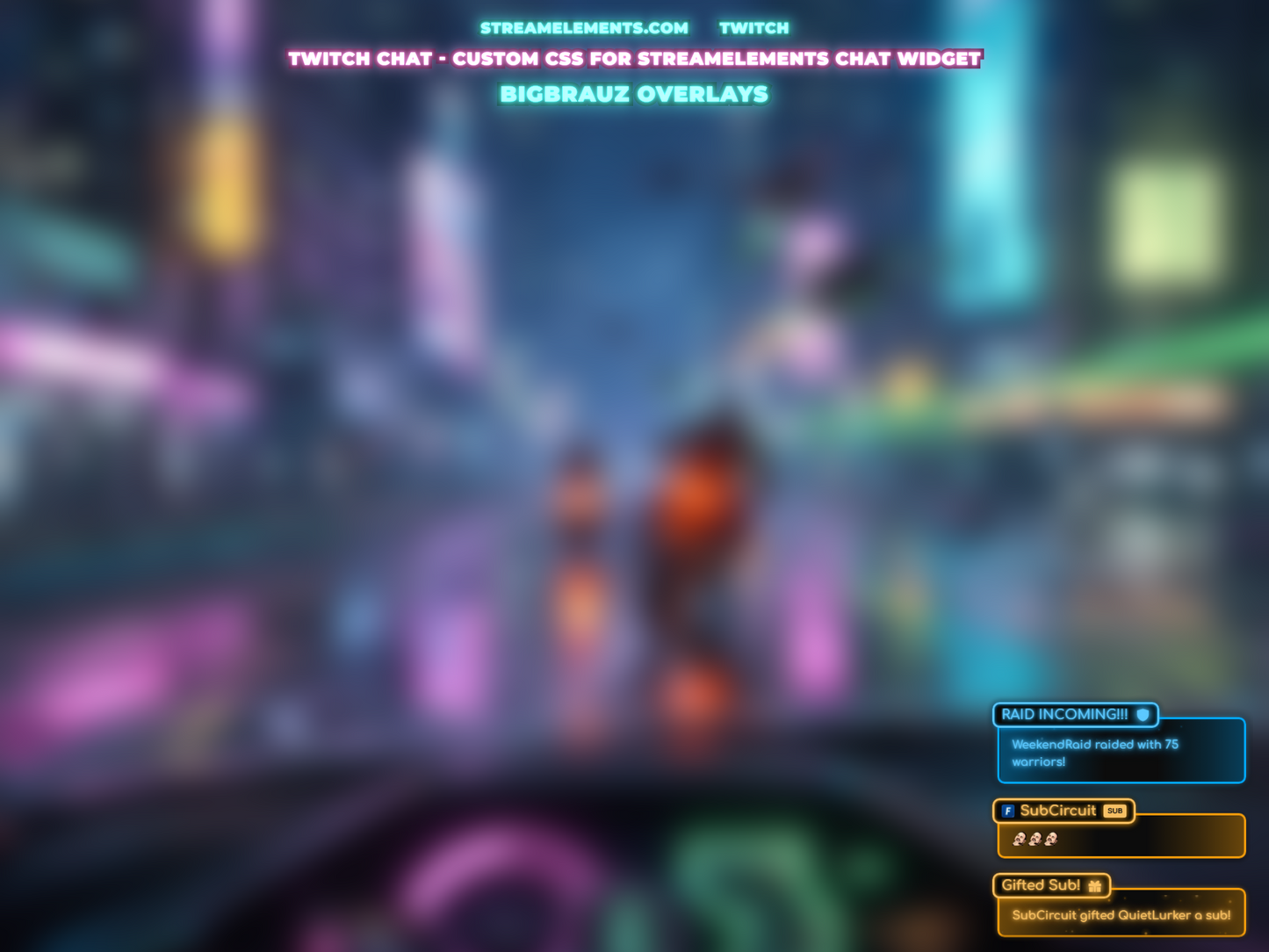 Simple RGB Neon Stream Chat