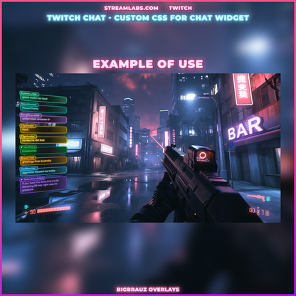 Neon simple stream chat widget