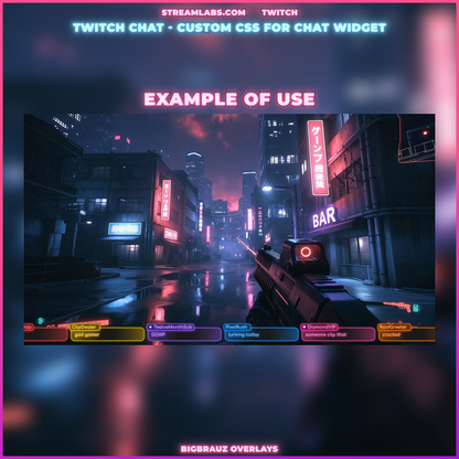 Neon simple stream chat widget