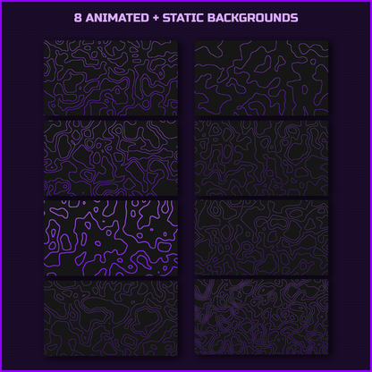 Purple stream overlays. Purple stream backgrounds.