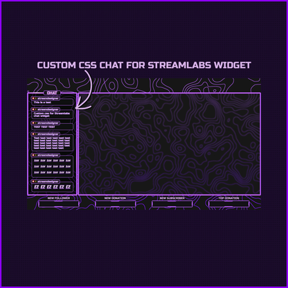 Purple stream overlays. Purple stream chat.