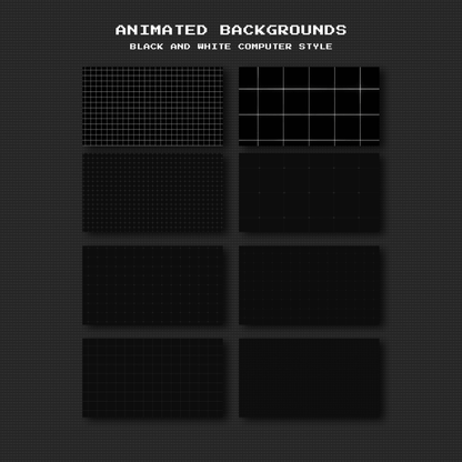 BLACK AND WHITE STREAM BACKGROUNDS FOR OBS