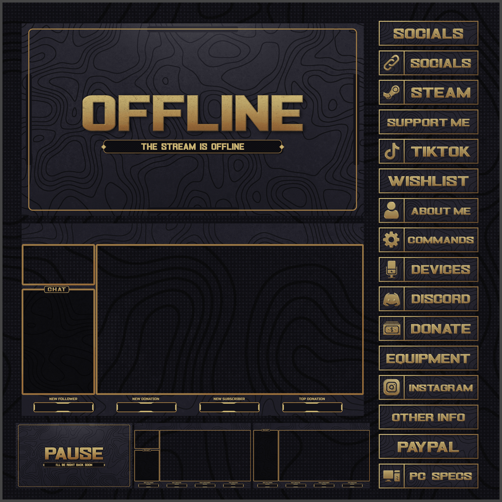 Animated Gray Stream Overlays – BIGBRAUZ OVERLAYS