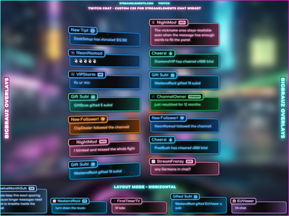 Simple RGB Neon Stream Chat