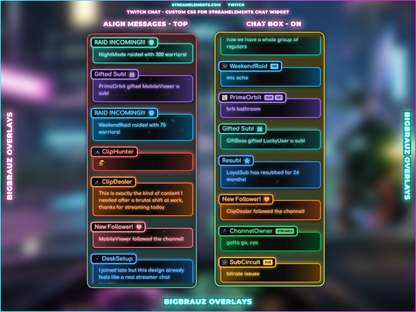 Simple RGB Neon Stream Chat