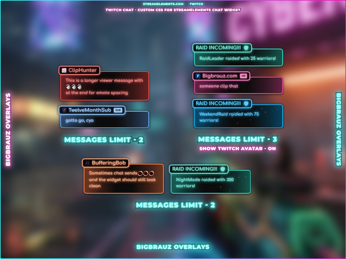 Simple RGB Neon Stream Chat