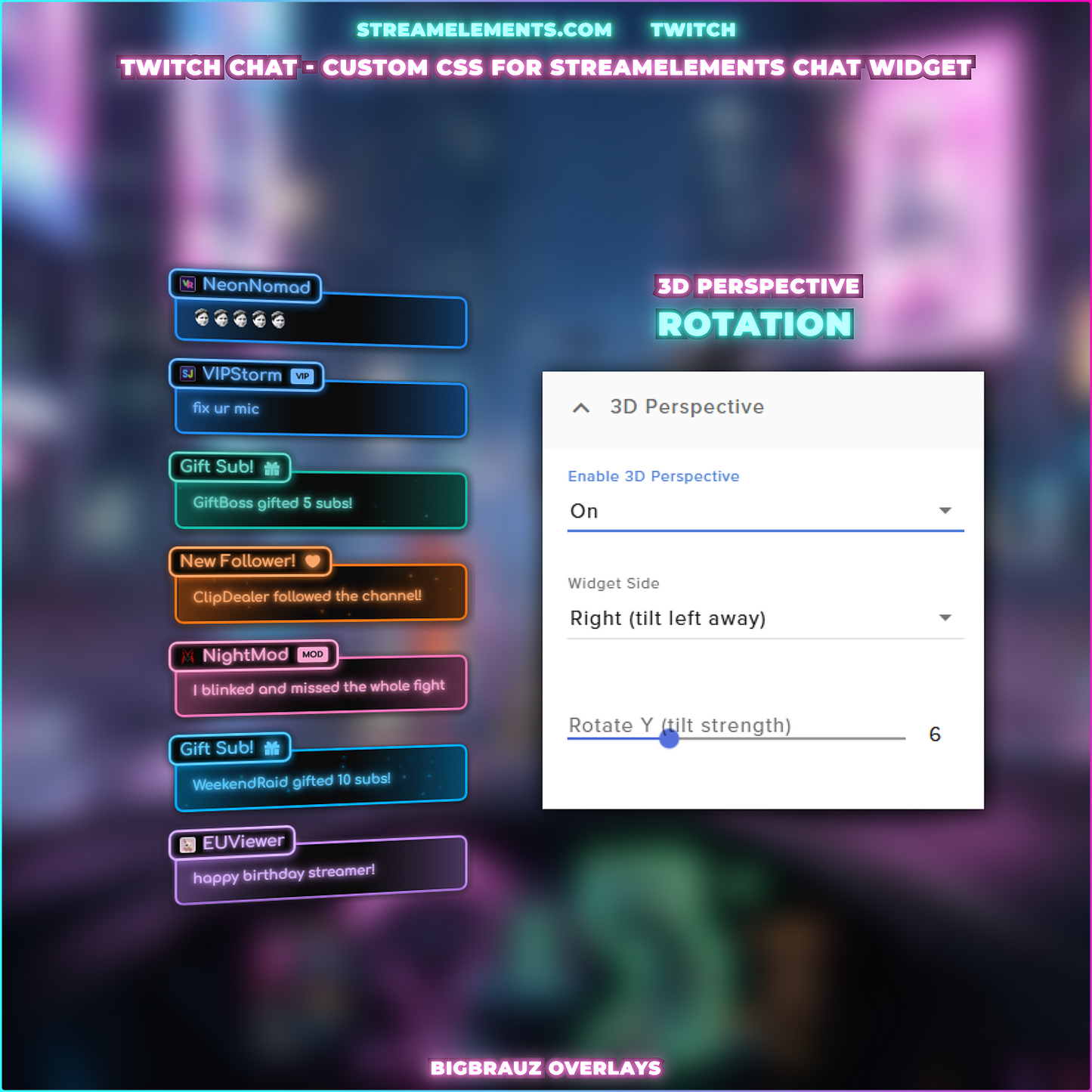 Simple RGB Neon Stream Chat