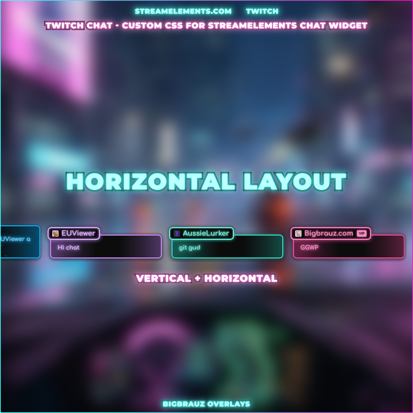 Simple RGB Neon Stream Chat