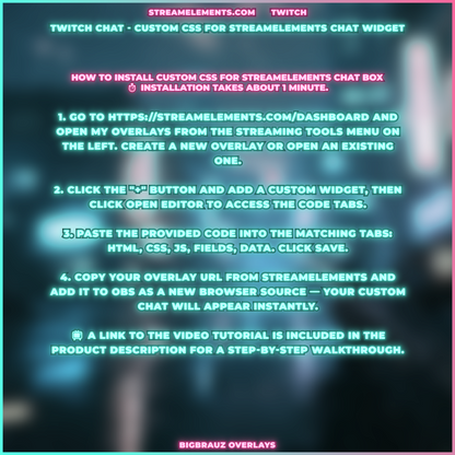 Stream chat widget - Green Magenta