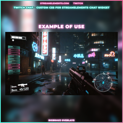 Stream chat widget - Green Magenta