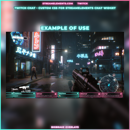 Stream chat widget - Green Magenta