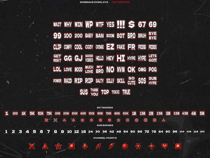 Dark anime stream overlays pack