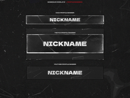 Dark anime stream overlays pack