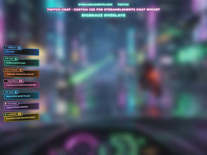 Simple RGB Neon Stream Chat