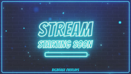 Blue neon stream overlays