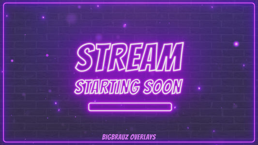 Purple neon stream overlays