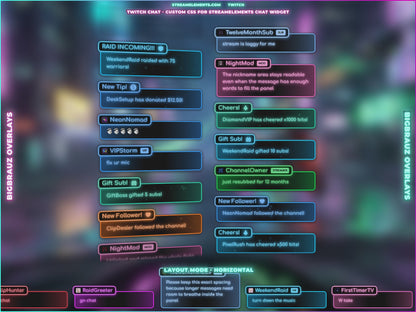 Simple RGB Neon Stream Chat