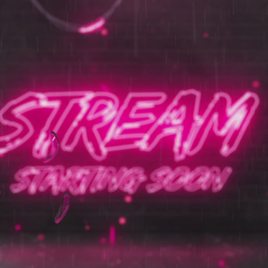 Pink neon stream overlays