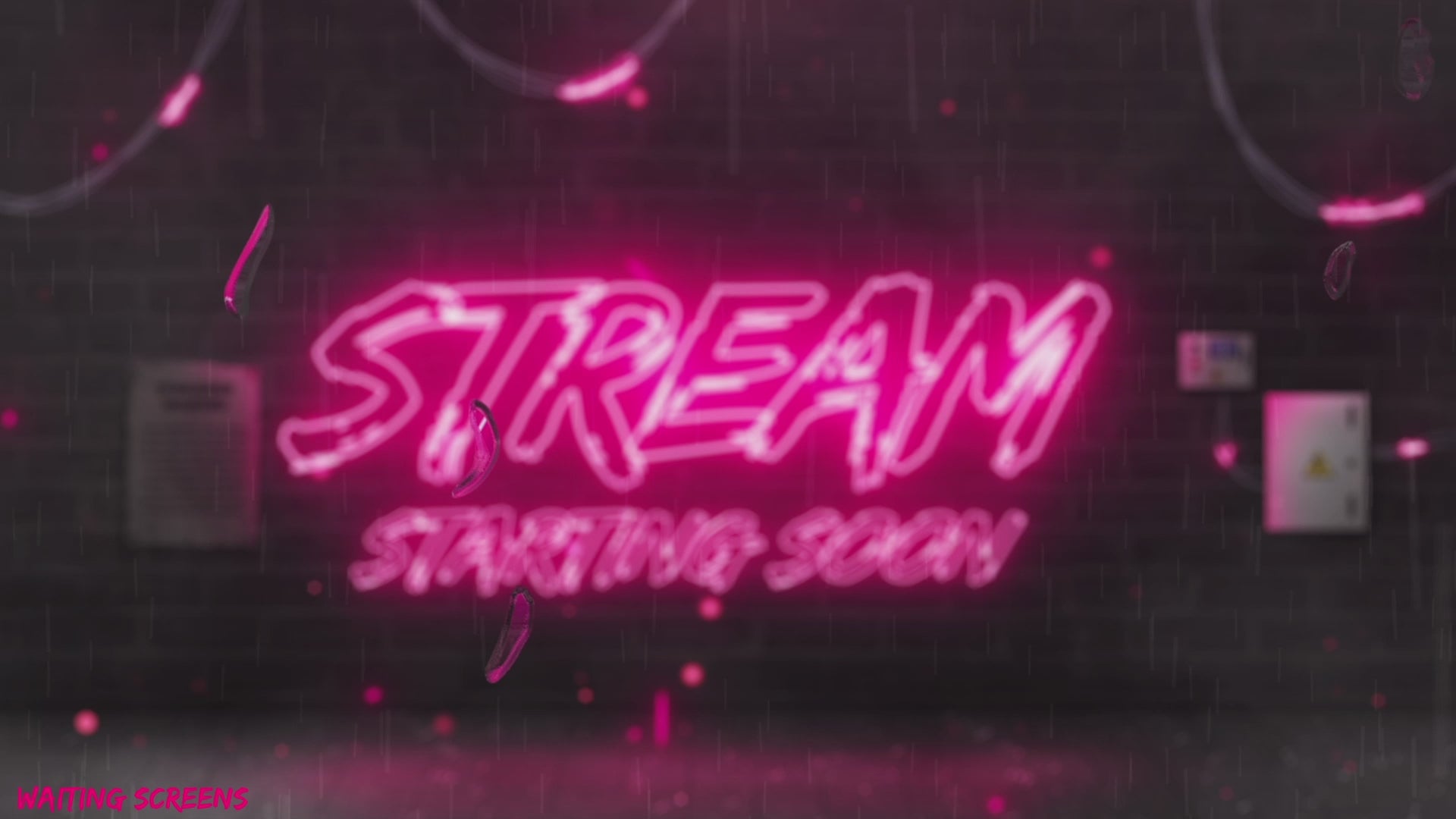 Pink neon stream overlays