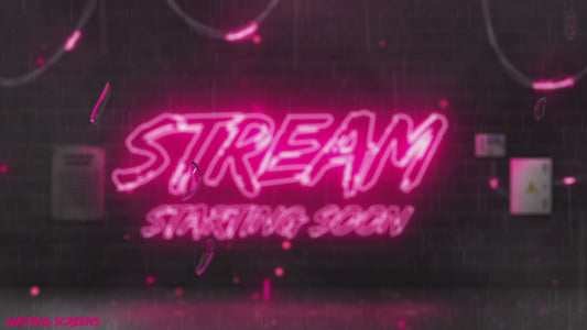 Pink neon stream overlays