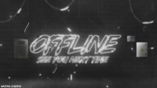 Black and white neon stream overlays
