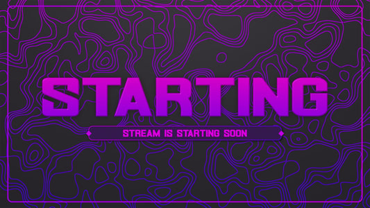 Purple gradient stream overlays.